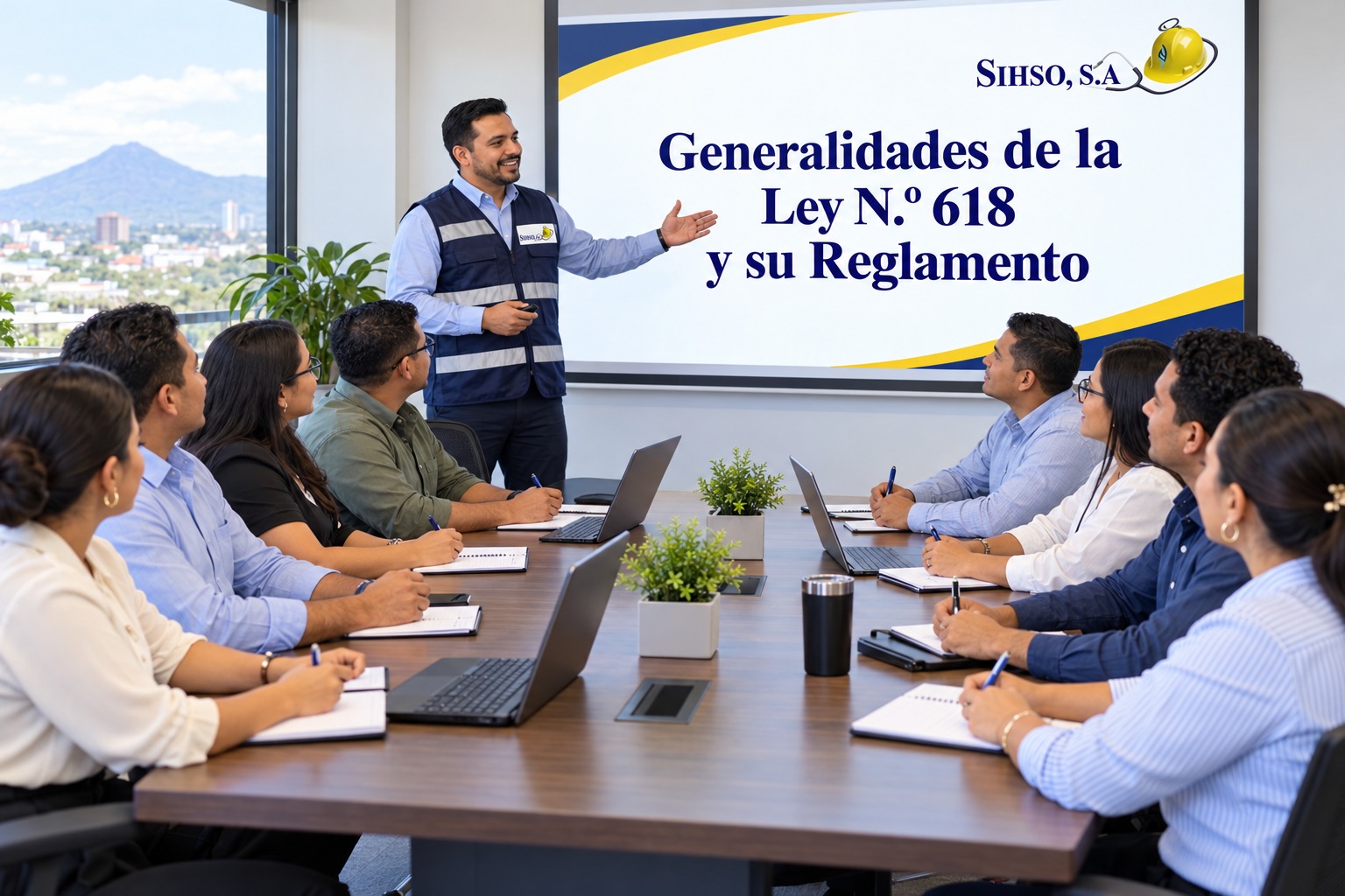 Capacitación sobre las generalidades de la Ley 618 y su Reglamento, con identidad visual de SIHSO